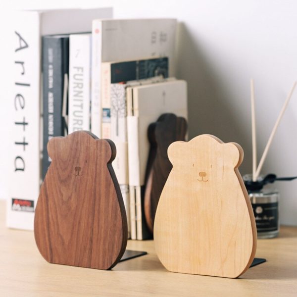 Wood Bear Book Ends 15*12*10.7cm