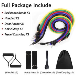 11 Pcs Fitness Resistance Bands Set
