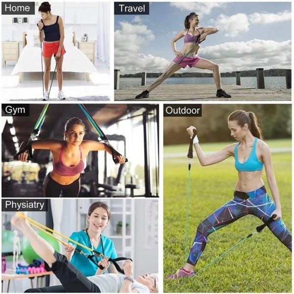 11 Pcs Fitness Resistance Bands Set - Image 6