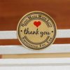 Round Natural Kraft Thank You Stickers 500 Labels Per Roll - 1 Inch - Image 3