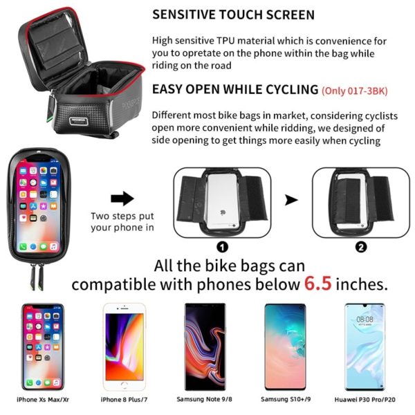 Bicycle Bag with Waterproof Touch Screen - Image 2